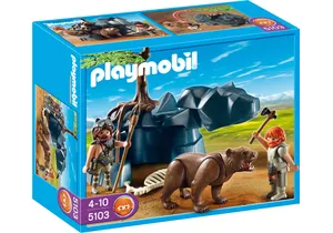 Produktbild von Playmobil 5103    Höhlenbär mit Höhlenmenschen