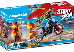 Playmobil 70553  Stunt Show  Motorrad mit Feuerwand