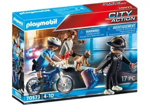 Playmobil 70573  City Action  Polizei-Fahrrad: Verfolgung des Taschendiebs