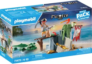 Playmobil 71473  Pirates Starter Pack Pirat mit Alligator