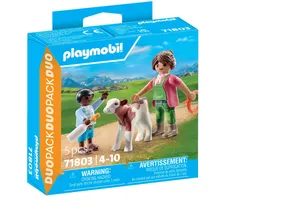 Produktbild von Playmobil 71803   DuoPack Bäuerin mit Kind und Kalb