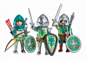 Playmobil 7973    3 grüne Drachenritter (Folienverpackung)