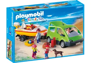 Playmobil 4144  Family Fun  Familienvan mit Bootsanhänger