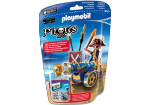 Playmobil 6164  Pirates  Blaue App-Kanone mit Piraten-Offizier