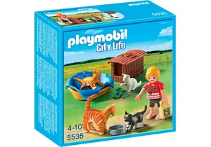 Playmobil 5535  City Life  Katzenfamilie mit Körbchen