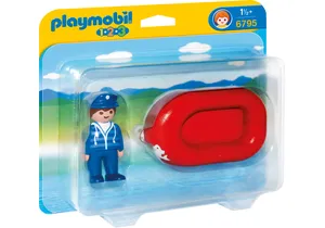 Playmobil 6795 1-2-3   Mann im Schlauchboot