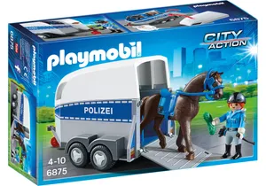 Playmobil 6875  City Action  Berittene Polizei mit Anhänger