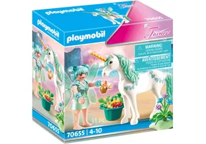 Playmobil 70655  Fairies  Einhorn mit Fütter-Fee