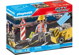 Playmobil 71185  City Action Geschenkset Bauarbeiter mit Kantenfräser