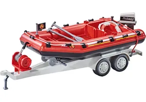 Playmobil 9845  City Action  Feuerwehr Schlauchboot mit Anhänger (Folienverpackung)