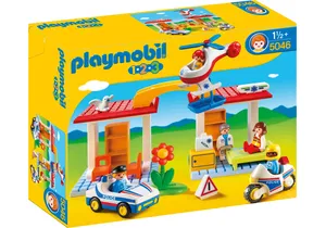Playmobil 5046 1-2-3   Krankenhaus mit Sanitäter und Polizist