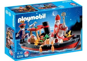 Playmobil 5206  Christmas  Nikolaus mit Dampfboot