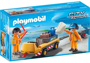 Playmobil 5396  City Action  Flugzeugschlepper mit Fluglotsen
