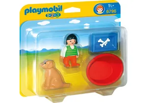 Playmobil 6796 1-2-3   Mädchen mit hund