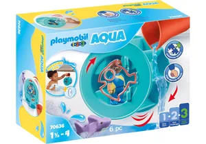 Playmobil 70636 1-2-3   Aqua Wasserwirbelrad mit Babyhai