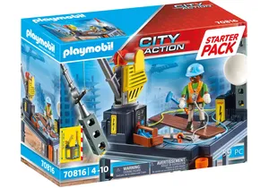 Playmobil 70816  City Action Starter Pack Baustelle mit Seilwinde