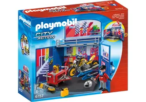 Playmobil 6157  City Action  Aufklapp Motorradwerkstatt