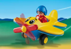Playmobil 6717 1-2-3   Propellerflugzeug