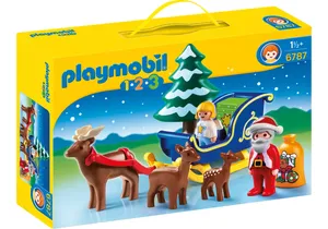 Playmobil 6787 1-2-3   Weihnachtsmann mit Rentierschlitten