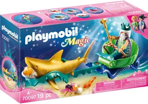 Playmobil 70097  Magic  Meereskönig mit Haikutsche