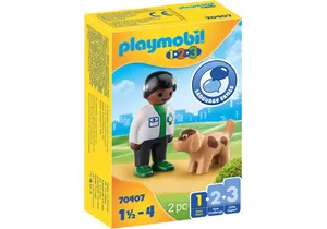 Playmobil 70407 1-2-3   Tierarzt mit Hund