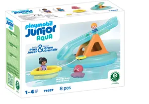 Playmobil 71687 Junior   Aqua Badeinsel mit Wasserrutsche