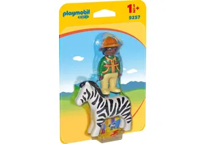 Playmobil 9257 1-2-3   Ranger mit Zebra