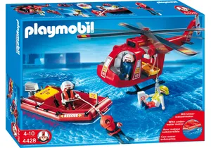 Produktbild von Playmobil 4428    SOS Helikopter mit Rettungsboot