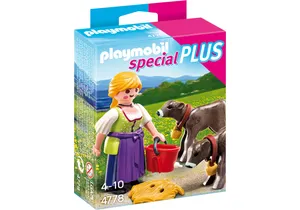 Playmobil 4778  Special Plus  Bäuerin mit Kälbchen