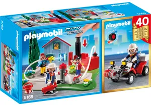 Playmobil 5169  City Action KompaktSet Feuerwehreinsatz (40 Jahre Jubiläumsset)
