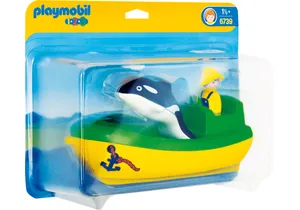 Playmobil 6739 1-2-3   Fischerboot mit Wal