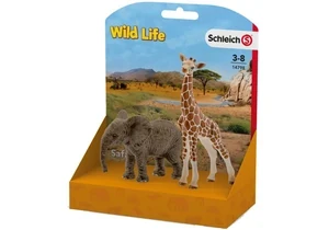 Schleich 14798  Wild Life  Afrikanisches Elefantenbaby und Giraffenbaby