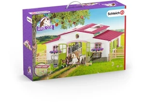 Schleich 42344  Horse Club  Pferdehof mit Reiterin und Pferden und Zubehör