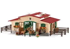 Schleich 42195  Horse Club  Pferdestall mit Pferden und Zubehör