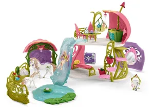 Schleich 42445  Bayala  Glitzerndes Blütenhaus mit Einhörnern, See und Stall