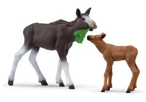 Schleich 42629  Wild Life  Elchkuh mit Kalb