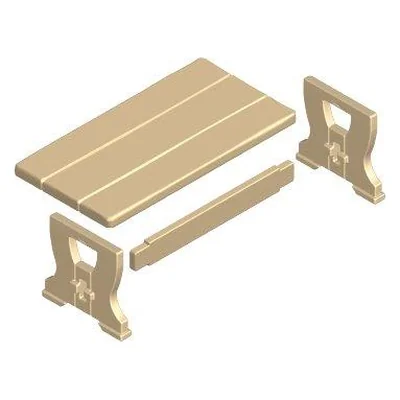 Holztisch 87x45 4tlg.