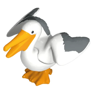 Pelikan fliegend