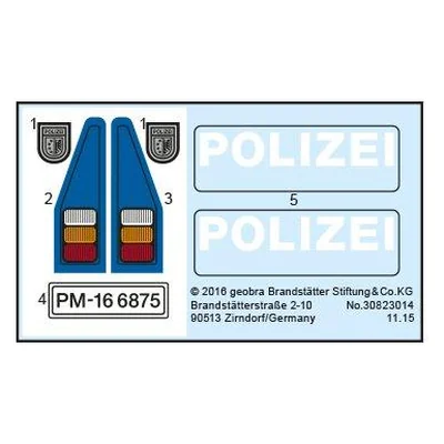 Etikett 6875 "Berittene Polizei mit Anhä