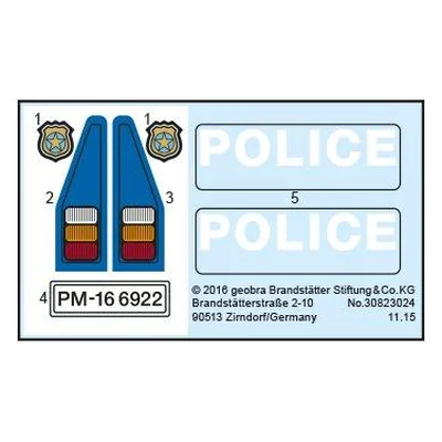 Etikett 6922 "Polizei-Pferdeanhänger"