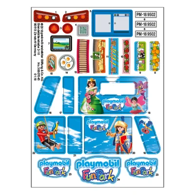 Etikett 9502 "Playmobil FunPark-Pick-up