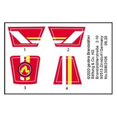 Etikett 70554 "Stuntshow Feuerwehrkart"