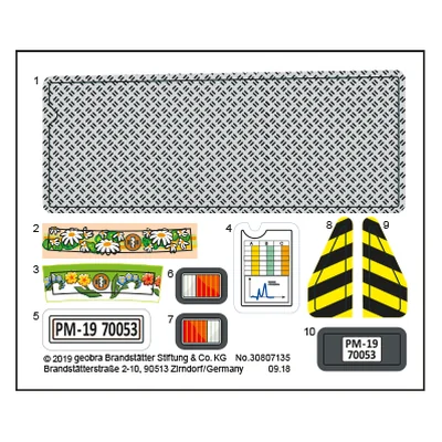 Etikett 70053 "Quad mit Rettungsanhänger