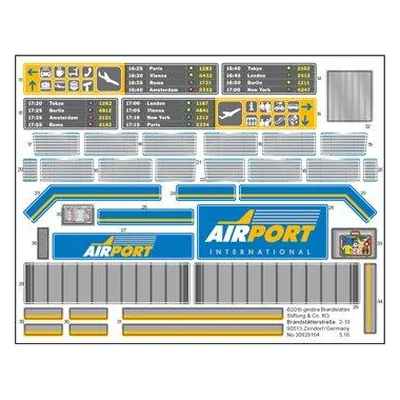 Etikett 5338 "City-Flughafen mit Tower"