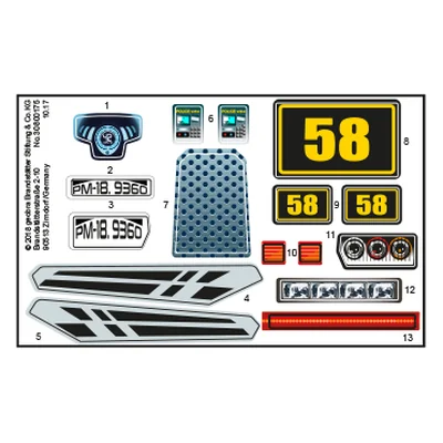 Etikett 9360 "SEK-Truck mit Licht und So
