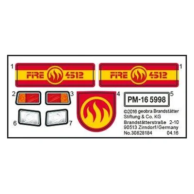 Etikett 5398 "Feuerwehrkart"