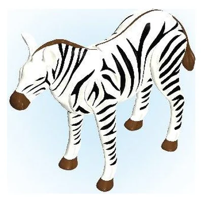Zebra IV/V weiss/schwarz bedruckt u. mo