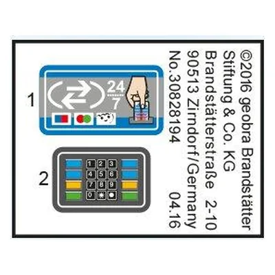 Etikett 5399 "Familie am CheckIn-Automat