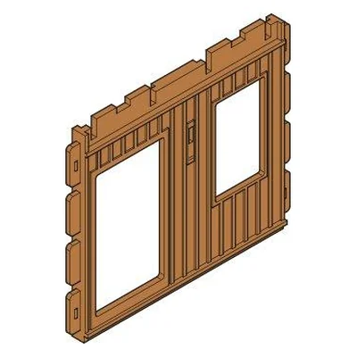 Holzwand Tür+F.152 III
