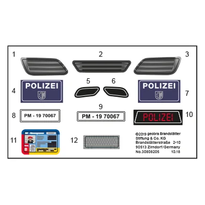 Etikett 70067 "Porsche 911 Carrera 4S Po